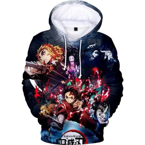 2020 New 3D Print Demon Slayer Hoodies Sweatshirts Men/Women/ Kids Spring Autumn High Quality Fashion Streetwear pullover