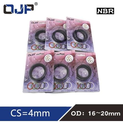 O-ring Waterproof oil resistance NBR seal O ring Boxed nitrile rubber Gask thickness CS 4mm OD16/17/18/20mm