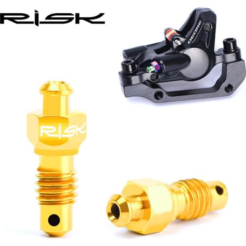 RISK Titanium Alloy MTB Bike Brake Exhaust Screw Hydraullic Disc Brake Exhaust Bolts Oil Filling Venting Screw Bike Accessories