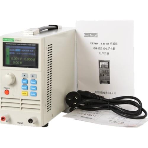 ET5411 High Precision Programmable Battery Tester DC Electronic Load Battery Capacity Tester 400W 500V 15A RS485/232