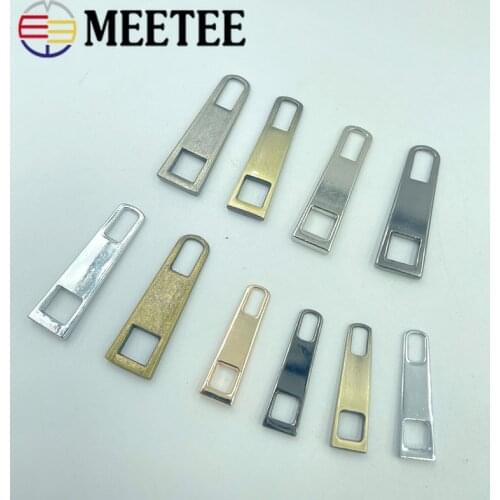 10/20pcs 3# 5# Metal Zipper Pullers Zips Repair Kits Zippers Pull Sliders DIY Garment Sewing Suitcases Luggage Bag Accessories