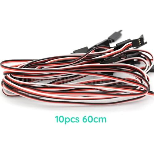 10pcs Amass 15cm 30cm 60cm Servo Extension Lead Wire Cable For RC Futaba JR Male to Female