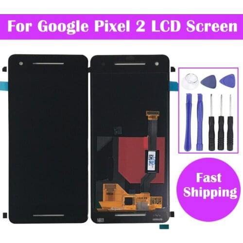 100% Tested Amoled For 5.0" For Google Pixel 2 LCD Display Touch Screen Digitizer Assembly Pixel 2XL Screen Replacement
