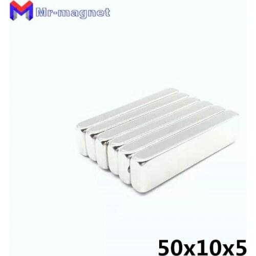 50pcs 50x10x5mm Super strong neo neodymium magnet 50x10x5, NdFeB magnet 50*10*5mm, 50mm x 10mm x 5mm magnets 50mmx10mmx5mm