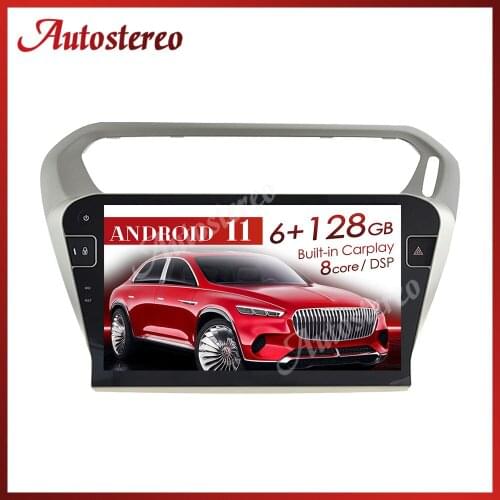 6+128G Android 11 Car GPS Navigation For Peugeot 301 2013-2016 Multimedia Player Auto Radio IPS Carplay Head Unit Video Stereo