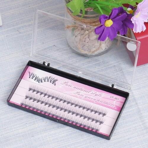60pcs/box Professional Makeup Individual Cluster Eye Lashes Grafting Fake False Eyelashes