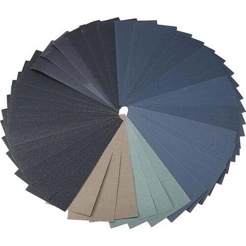 45Pcs Wet Dry Sandpaper 150-5000 Grit Assortment Abrasive Paper Sheets For Wood Metal Polishing Automotive Sanding