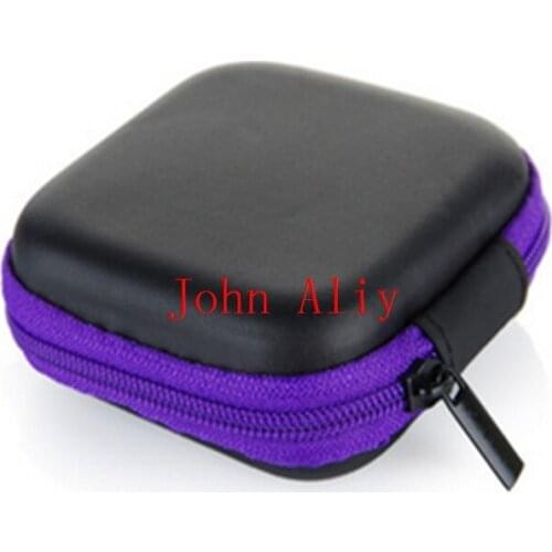 Free shipping Square Earphone Storage Bag Carrying Case for Earphone Headphone Earbuds Pouches