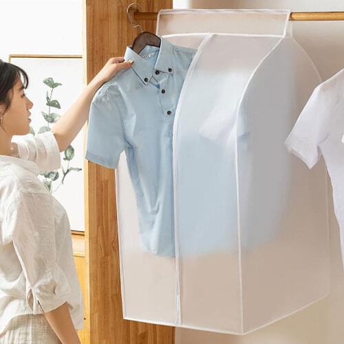 Peva Clothes Dust Cover Fabric Case Suit Cover For Home Household Hanging-Type Coat Suit Protect Storage Bag Wardrobe Hanger