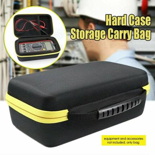 Black Eva Hard Case Storage Waterproof Shockproof Carry Bag With Mesh Pocket For Protecting F117c/f17b Digital Multimeter