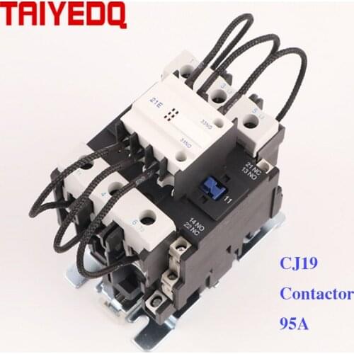 CJ19 AC Capacitor Contactor 80A 95A electrical Switch-over Capacitor Contactor 50/60HZ high capacity capacitor ac contactor