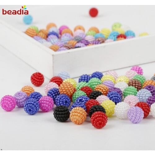 Dia 10mm 100Pcs/bag Multicolor Imitation Pearl Beads Round ABS Beads Fit Europe Beads Jewelry making Clothing Accessories