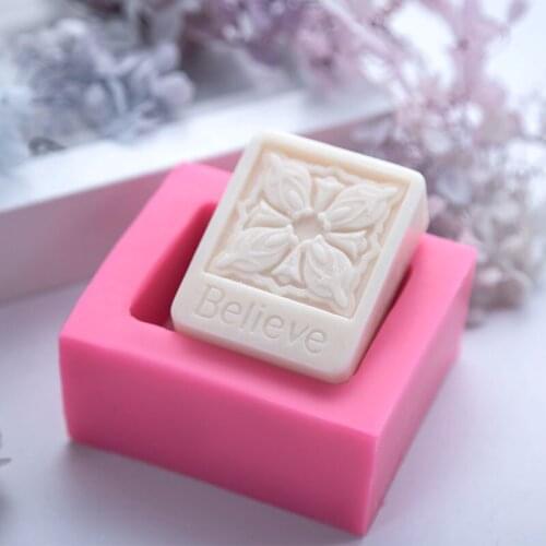PRZY Square cross Believe Soap Molds Handmade Mold Silicone Gypsum Chocolate Candle Cake Mold Clay Resin Moulds