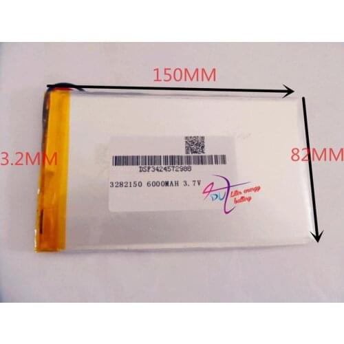 Good Qulity 3.7V 6000mAH Li-ion battery for V88 V971,M9 Tablet PC, 3.2*82*150mm