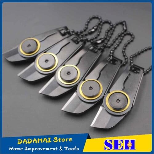 Mini Hunting Multifunctional knife pare combat parcel letter defense peeler peel Fold Survive pocket keychain Knife outdoor