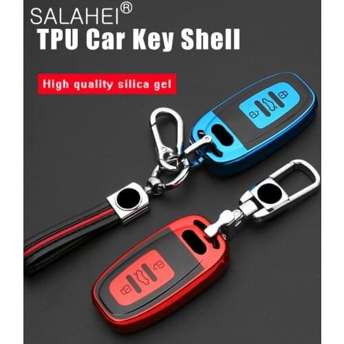 Soft TPU Car Smart Key Cover Fob Case Shell For Audi A1 A3 A4 A5 A6 A7 A8 Quattro Q3 Q5 Q7 2009 2010 2011 2012 2013 2014 2015