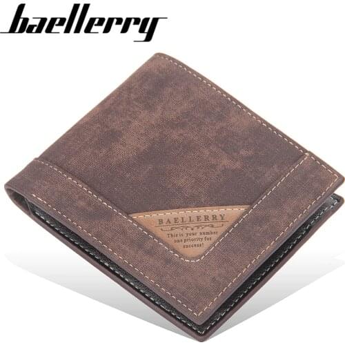 Baellerry new wallet mens short thin multi-card youth wallet fashion horizontal coin purse men gothic purse mens wallet
