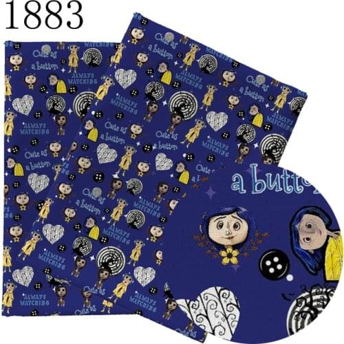 Half yard 45X145cm NEW Cartoon Halloween Print Polyester cotton DIY Pillow Hat Handmade sofa kird mask FABRIC 1883