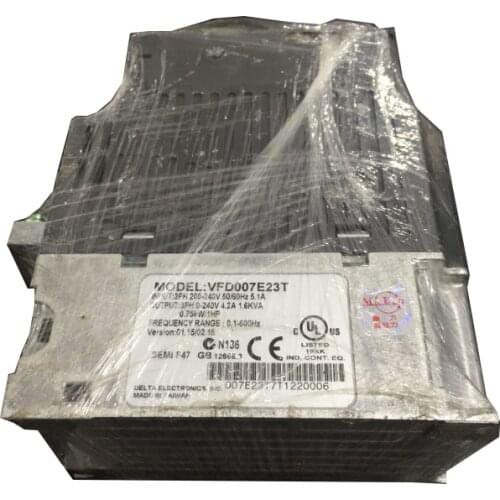 New VFD007E23T VFD-E Inverter AC Motor Driver Three-phase 220V 750W 1HP 4.2A 600HZ