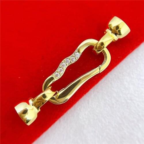 Wholesale DIY Natural Stones Beads Jewelry Making Accessories Silver/Gold/Rose Gold Metal Connector Clasps Findings