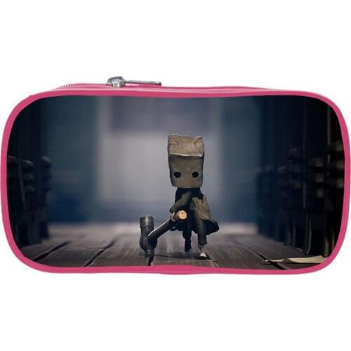 Game Little Nightmares 2 Pencil Case Student Pen Bag Zipper Stationery Storage Bag Boy Multifunction Pencil Box Girl Makeup Bags