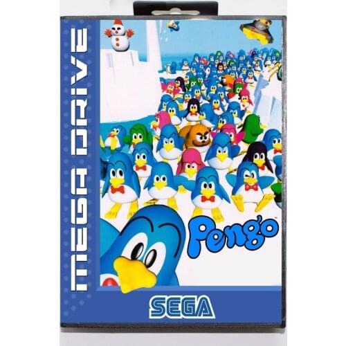 Pengo 16 bit MD Game Card With Retail Box For Sega Megadrive/Genesis