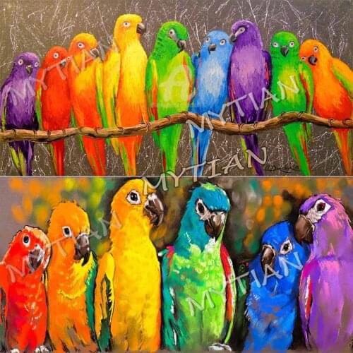 Full resin Birds group room decor Needlework Embroidery Pattern diamond 5D DIY paintings 3D Cross stitch mosaic wall stickers