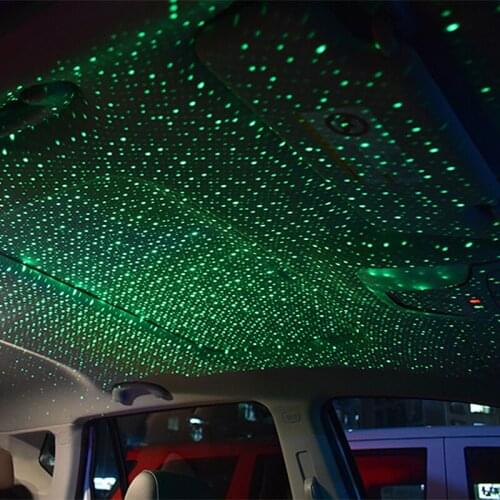 Car Roof Star Light Interior LED Starry Laser Atmosphere Projector USB Auto Decoration Night Home Decor Car Styling