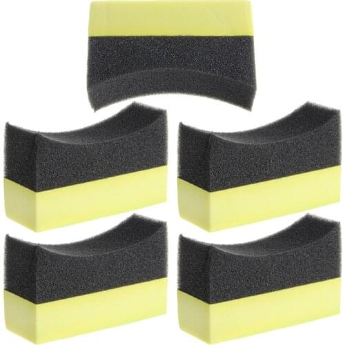 Car Professional Tyre Tire Dressing Applicator Curved Foam Sponge Pad R9CC