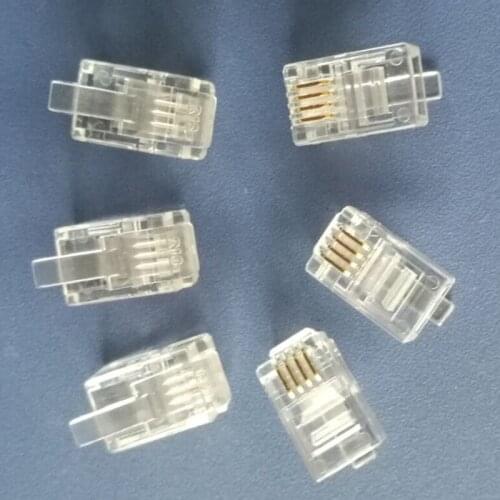 50X 4Pin Connector 4P4C For Yaesu Radio Handmade Panel Separation Line