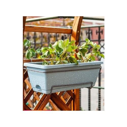 Family balcony vegetable pot vegetable planting box plastic flower pot vegetable equipment Indoor railing plastic planting box