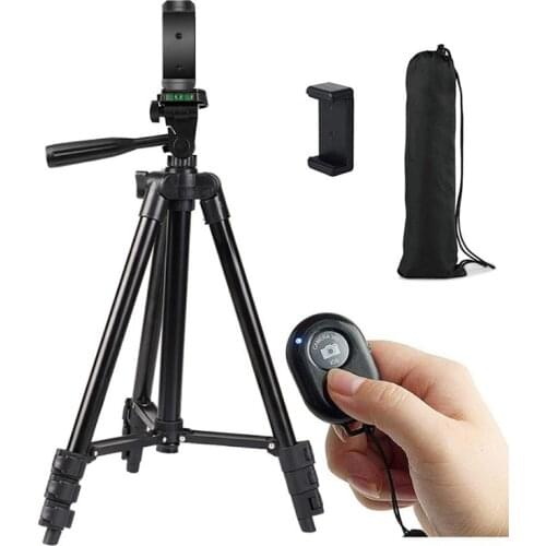Phone Tripod, 40 Inch Extendable Cell Phone Tripod with Remote and Universal Phone Holder, for Video Recording/Vlogging