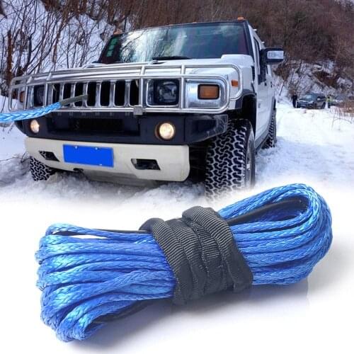 Synthetic Winch Rope Durable 5500 LBS for ATV UTV Vehicle Car Motorcycle 1/5 *49.2 ft