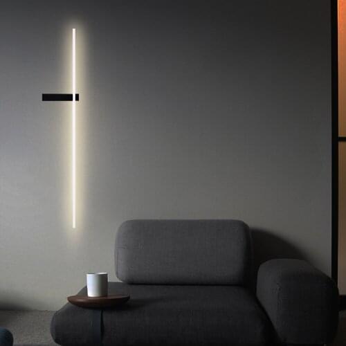 Modern Minimalist LED Wall Lamp Nordic Living Room TV Background Wall Lamps Home Bedroom Decor Atmosphere Lighting Mirror Light