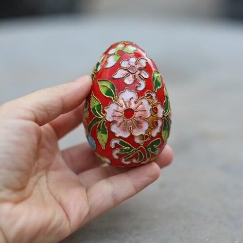 Old Beijing authentic Cloisonne egg ornaments stock handicraft copper tire strangles enamel foreign trade old goods