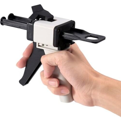 Dental Impression Mixing Dispensing Gun Universal Dispenser Gun 1:1 /1:2 Silicon Rubber Dispenser Gun 10:1 50ml Dentist Tools