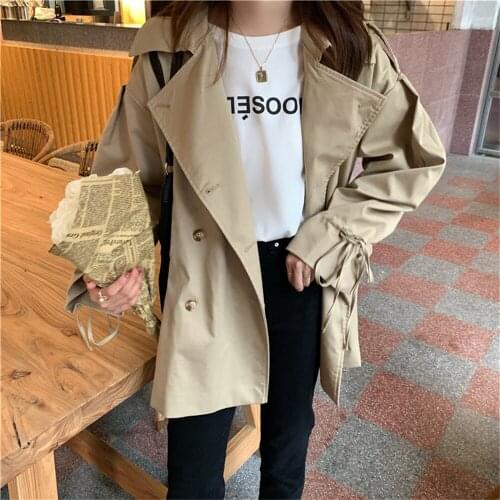 Alien Kitty Straight Windbreaker Trench High Street Vintage Chic 2021 Coat Femme Office Lady Women Autumn Overcoats Manteau