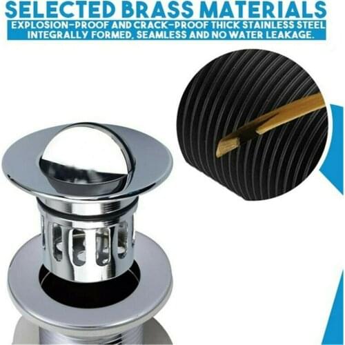 Wash Basin Bounce Drain Filter Plug Washbasin Universal Stainless Steel Sink Drainer Filters Stopper Bathroom Supplies