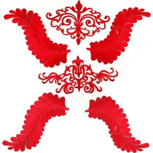 Embroidery Cloth Stickers Ancient Costume Hanfu Decoration Applique Accessories Chinese Style Diy Hot Stamping Embroidery