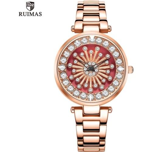 New Rose gold Bracelet Women Watches Top Brand Luxury Brand Crystal Diamond Ladies Watch Quartz Waterproof Watches