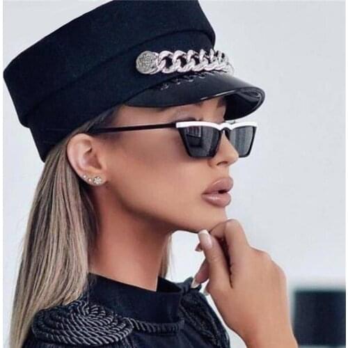 Cat Eye Narrow Glasses Women Brand Designer White Sun Glasses Small Shades Sexy 2021 Retro Sunglasses Ladies Black Cat UV400