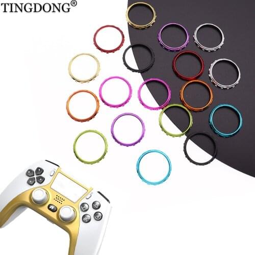 1 pair=2pcs 9Color electroplate gold Plastic Replacement Accessories Accent Rings for DualSense 5 PS5 Controller