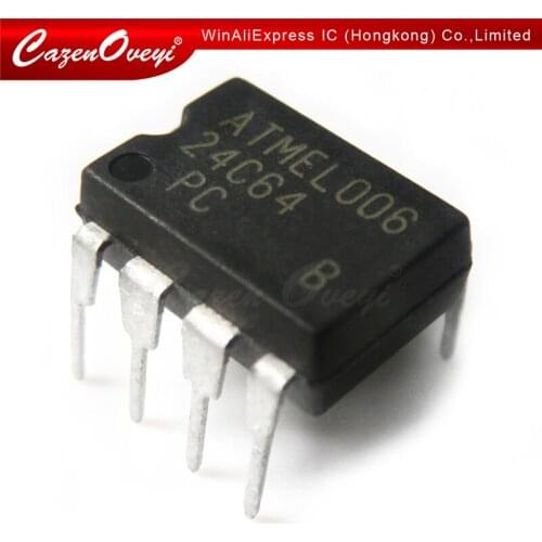 10pcs/lot New AT24C64N AT24C64A 24C64 24C64AN AT24C64 DIP-8 EEPROM memory IC In Stock