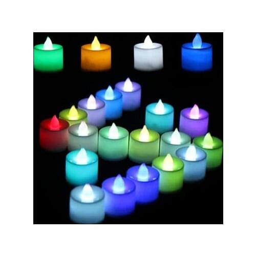24pcs/lot LED Smokeless Flickering Battery electronic Candles Tea Light candle Christmas holiday decorative candles