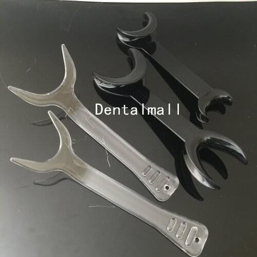 4Pcs/set 2pcs Black Dental Double-headed T-Shape Retractor +2pcs Orthodontic Intraoral Cheek Lip Opener for Photography