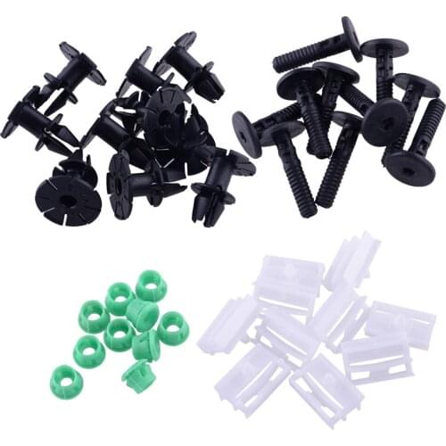 40Pcs New Car Door Side Skirt Fitting Buckle Clip Studs Kit ABS Fit for BMW 3 Series E90 E91 Saloon & Estate