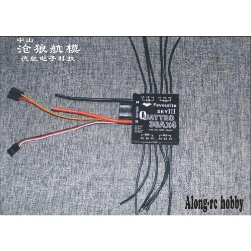 Free shipping 1 Pcs FVT SKY Esc 4-in-1 4 in 1 30A Quattro with UBEC 4in1 Brushless ESC SkyIII for FPV Racer Camera RC Drone
