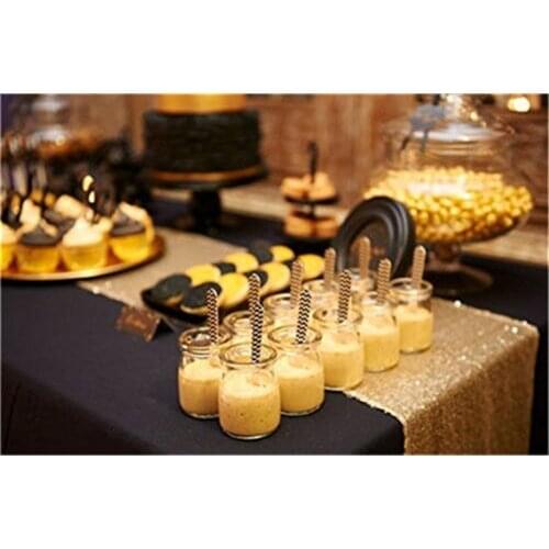 Sequin Satin Table Runner 30x300cm Glitter Wedding Party Banquet Venue Decor