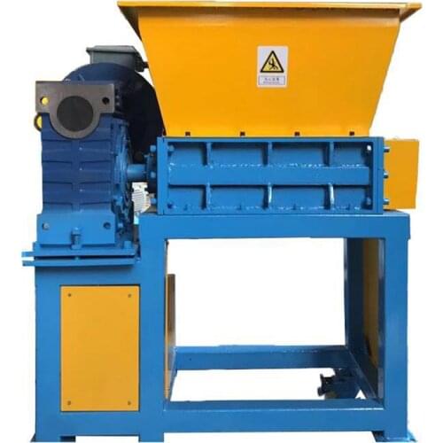 Large Electric Crusher Single Motor Two-axis Universal Tires Plastic Wood Scrap Metal Removable Impact Shredder 2200W 220V