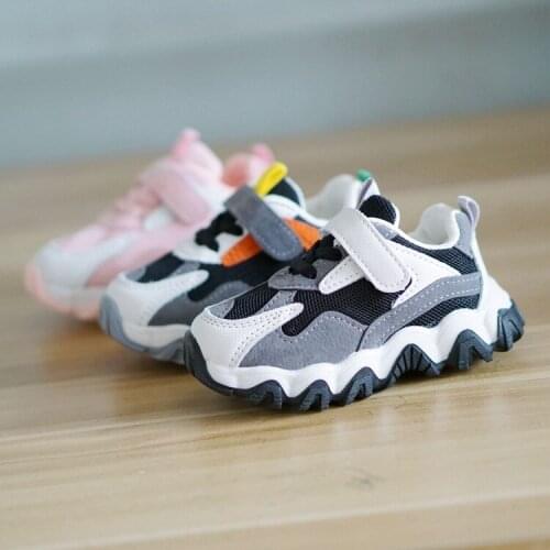 2020 spring new childrens sports shoes breathable net shoes wave bottom net red tide shoes girls shoes